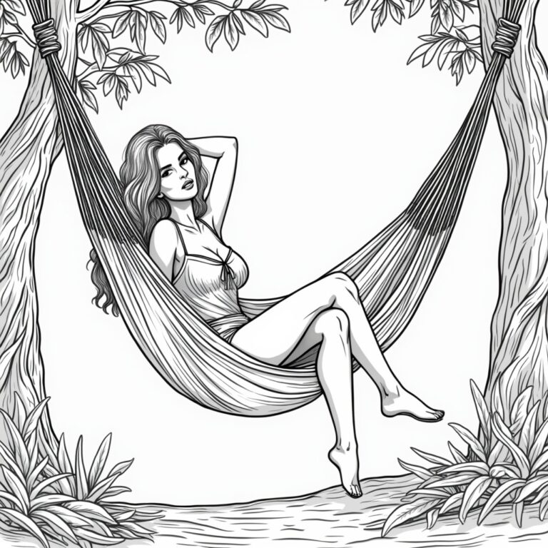 10 Woman Relaxing Coloring Pages: Free to Printables