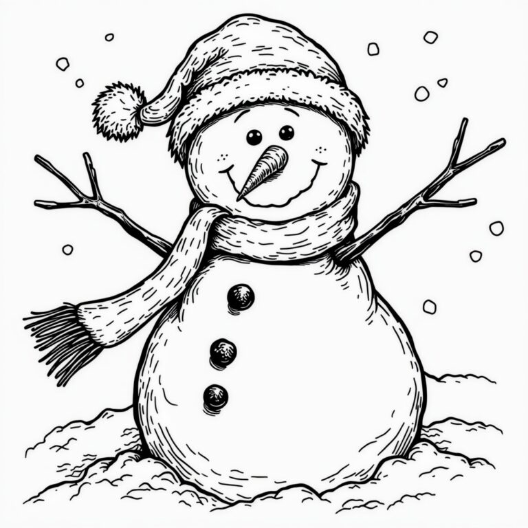 10 Winter Coloring Pages: Free to Printables